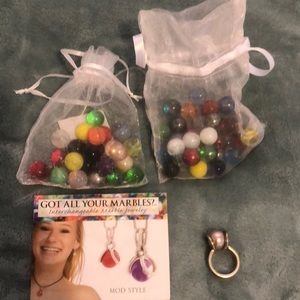 Got all Your Marbles Silver Ring. Size 8